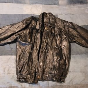 Navarre leather Co. Italian Stone design, L, Black